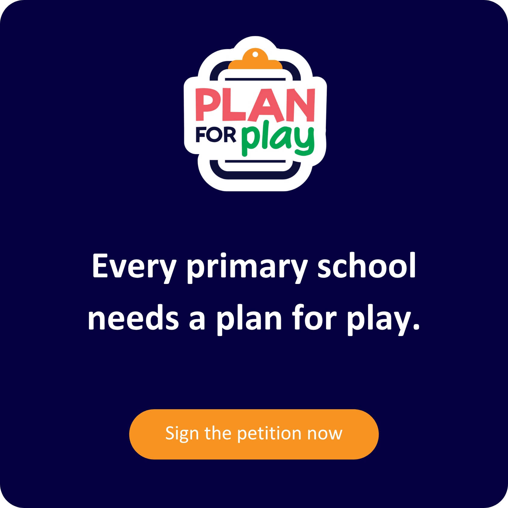 Plan for Play graphic orange
